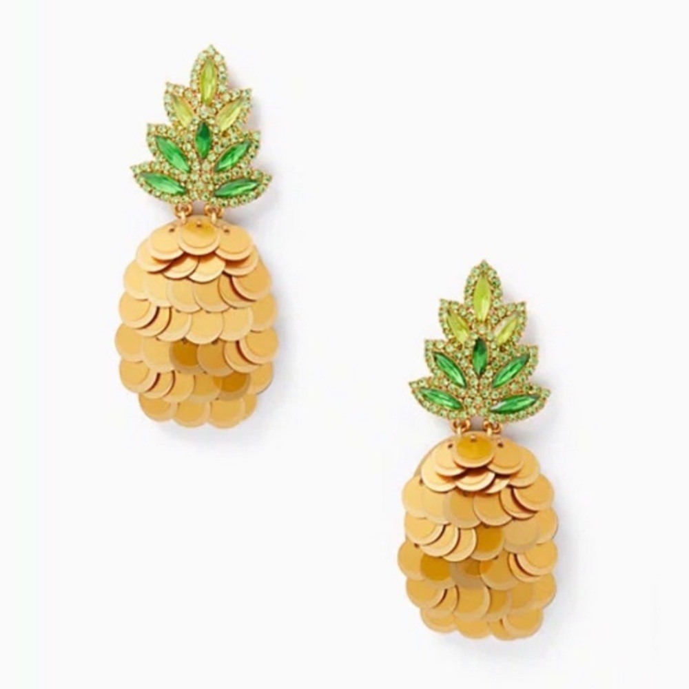 Kate Spade By the Pool Pineapple Statement Studs